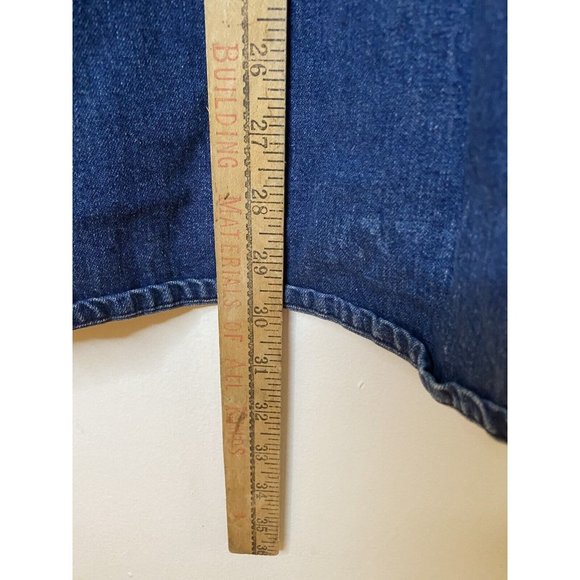 Vintage Men’s Sanforized Pearl Snap Denim Shirt Be Wise Be Satisfied Distressed - Picture 10 of 12